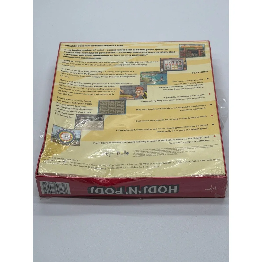 Hodj‎ 'n' Podj Mac CD-ROM 1995 Virgin Interactive Box New Sealed Steve Meretzky